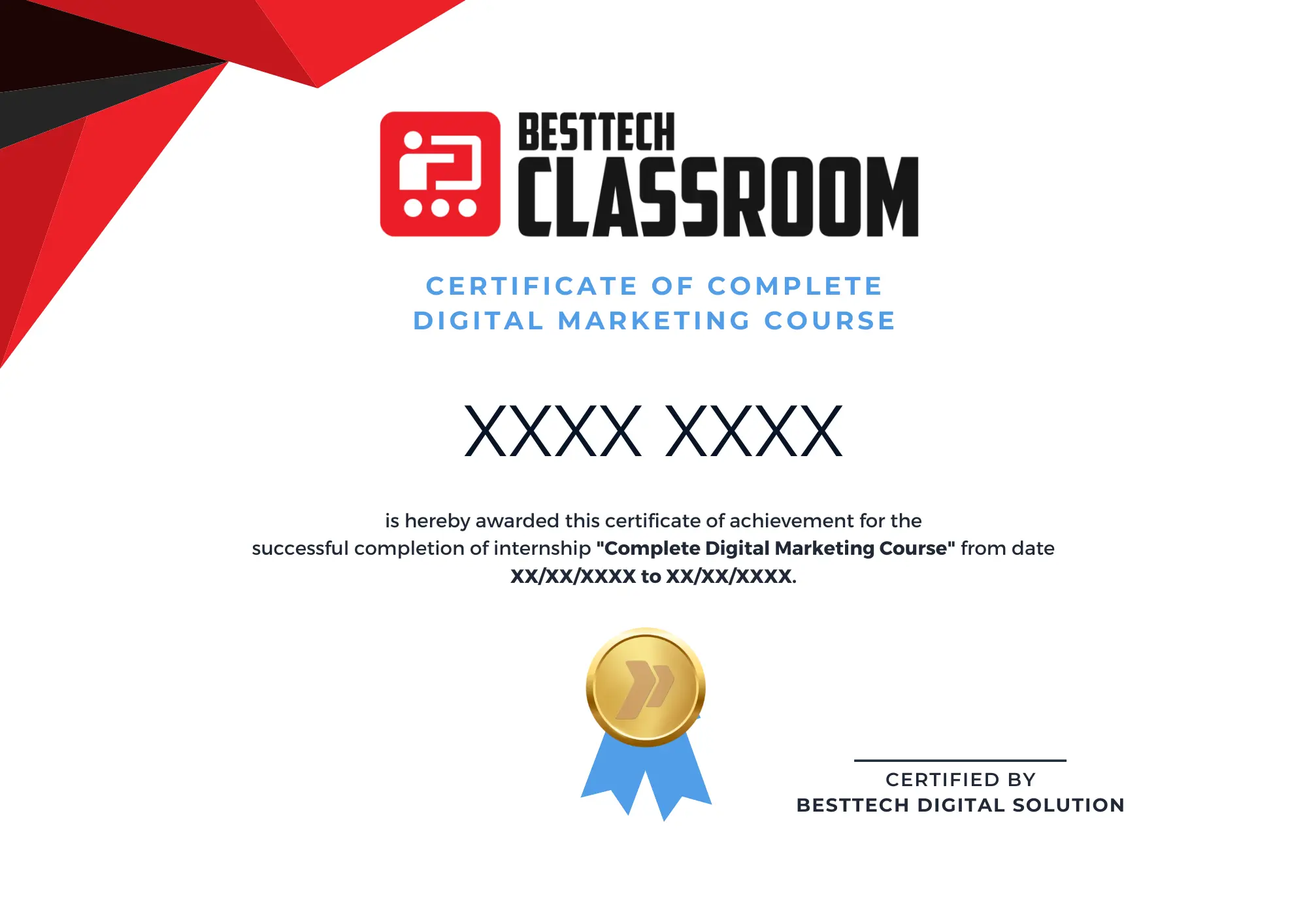 Certificate - besttech